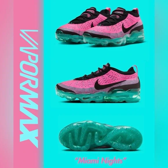 Nike Air VaporMax 🌴💅 2023 Flyknit Miami Nights Shoes Size 6.5 FN7182-335 $210 - Picture 7 of 11